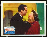 z420 FATHER WAS A FULLBACK movie lobby card #5 '49 close up of Maureen O'Hara & Fred MacMurray!
