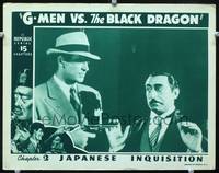 z439 G-MEN VS. THE BLACK DRAGON Chap 2 movie lobby card '43 serial, Japanese Inquisition!
