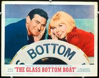 z437 GLASS BOTTOM BOAT movie lobby card #8 '66 romantic close up of Doris Day & Rod Taylor!