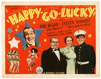 z128 HAPPY-GO-LUCKY title movie lobby card '36 Phil Regan, Evelyn Venable