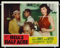 z456 HELL'S HALF ACRE movie lobby card #7 '54 sexy Marie Windsor with bottle of booze!
