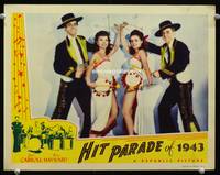 z460 HIT PARADE OF 1943 movie lobby card '43 sexy musical performers with gauchos!