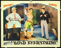 z461 HOLD EVERYTHING movie lobby card '30 great close up of comic boxer Joe E. Brown!