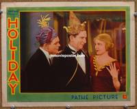 z462 HOLIDAY movie lobby card '30 pretty Ann Harding with partygoers in wacky hats!