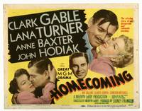 z138 HOMECOMING title movie lobby card '48 Clark Gable, Lana Turner, Anne Baxter, John Hodiak