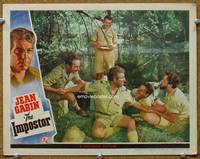 z486 IMPOSTOR movie lobby card '44 Jean Gabin in the jungle!