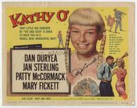 z005 KATHY O' signed title movie lobby card '58 by Patty McCormack, from The Bad Seed!