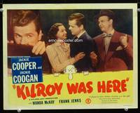 z164 KILROY WAS HERE title movie lobby card '47 Jackie Cooper, Jackie Coogan, famous art!