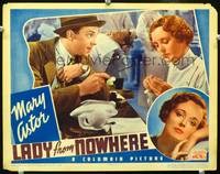 z501 LADY FROM NOWHERE movie lobby card '36 manicurist Mary Astor close up!