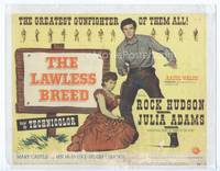 z173 LAWLESS BREED title movie lobby card '53 Rock Hudson, Julie Adams