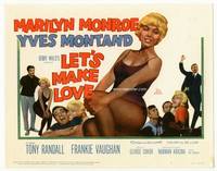 z175 LET'S MAKE LOVE title movie lobby card '60 super sexy Marilyn Monroe, Yves Montand