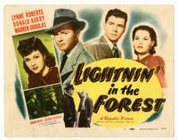 z178 LIGHTNIN' IN THE FOREST title movie lobby card '48 Lynne Roberts, Donald Barry
