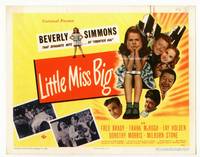 z181 LITTLE MISS BIG title movie lobby card '46 cute dynamite mite Beverly Simmons!