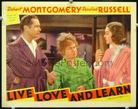 z507 LIVE, LOVE & LEARN movie lobby card '37 Robert Montgomery, Rosalind Russell