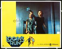 z508 LOGAN'S RUN movie lobby card #3 '76 Michael York & Jenny Agutter close up!