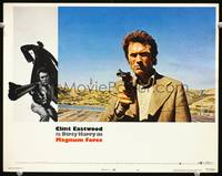 z518 MAGNUM FORCE movie lobby card #8 '73 close up of Clint Eastwood pointing gun!