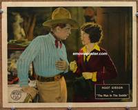 z526 MAN IN THE SADDLE movie lobby card '26 Hoot Gibson & sexy young Fay Wray close up!