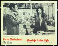 z535 MARRIAGE ITALIAN STYLE LC '64 sexy Sophia Loren & Marcello Mastroianni, Vittorio de Sica