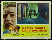 z601 ON THE WATERFRONT movie lobby card '54 Marlon Brando & Eva Marie Saint, directed by Elia Kazan!