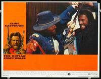 z608 OUTLAW JOSEY WALES movie lobby card #3 '76 close up of Clint Eastwood fighting!