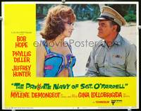 z634 PRIVATE NAVY OF SGT. O'FARRELL lobby card #7 '68 Bob Hope & sexy Gina Lollobrigida close up!