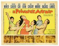 z231 PRIVATE'S AFFAIR title movie lobby card '59 Sal Mineo, Barbara Eden, military musical!