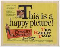 z007 RABBIT TRAP signed title movie lobby card '59 by Ernest Borgnine!
