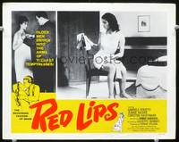 z645 RED LIPS movie lobby card '60 sexiest teenage temptress!