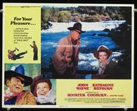 z658 ROOSTER COGBURN movie lobby card #1 '75 John Wayne, Katharine Hepburn