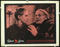 z665 SAINT JOAN movie lobby card #7 '57 Jean Seberg & Richard Widmark close up!