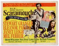 z251 SCARAMOUCHE title movie lobby card '52 Stewart Granger, Eleanor Parker, Janet Leigh, Mel Ferrer