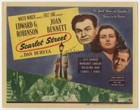 z252 SCARLET STREET title lobby card '45 Fritz Lang, Edward G. Robinson, Joan Bennett, Dan Duryea