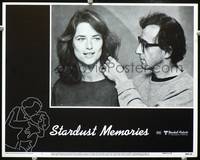 z715 STARDUST MEMORIES movie lobby card #1 '80 Woody Allen & Charlotte Rampling close up!