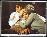 z719 STRAW DOGS movie lobby card #5 '72 Dustin Hoffman & Susan George close up!