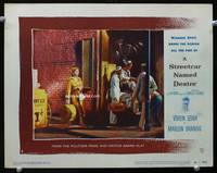 z721 STREETCAR NAMED DESIRE movie lobby card #2 '51 Elia Kazan, Vivien Leigh arrives for her visit!