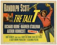 z304 TALL T title movie lobby card '57 Budd Boetticher, Randolph Scott, from Elmore Leonard's story!
