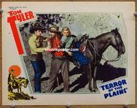 z737 TERROR OF THE PLAINS LC '35 Tom Tyler stops Slim Whitaker, who is grabbing Roberta Gale!