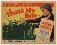 z316 THAT'S MY BOY title movie lobby card '32 football player John Wayne, who is pictured!