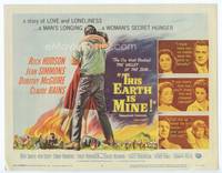 z320 THIS EARTH IS MINE title card '59 Rock Hudson, Jean Simmons, Dorothy McGuire, Claude Rains