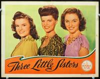 z746 THREE LITTLE SISTERS lobby card '44 close portrait of Mary Lee, Ruth Terry & Cheryl Walker!