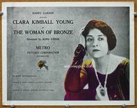 z347 WOMAN OF BRONZE title movie lobby card '23 close up Clara Kimball Young, King Vidor