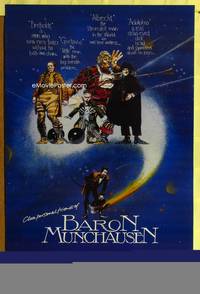 a050 ADVENTURES OF BARON MUNCHAUSEN teaser English one-sheet movie poster '89