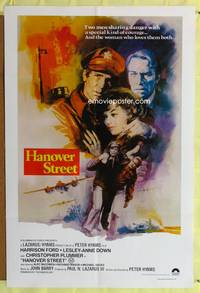 a026 HANOVER STREET Aust one-sheet movie poster '79 Harrison Ford, Down