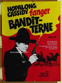 a069 BAR 20 Danish movie poster R60s William Boyd as Hopalong Cassidy