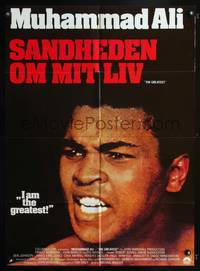 a072 GREATEST Danish movie poster '77 Muhammad Ali boxing biography!