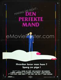 a074 MAKING MR. RIGHT Danish movie poster '87 Malkovich, cool art!