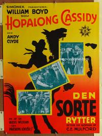 a078 RIDERS OF THE TIMBERLINE Danish movie poster R60sHopalong Cassidy