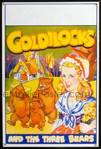 a046 GOLDILOCKS & THE THREE BEARS stage play English double crown movie poster '30s