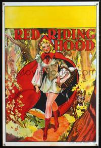 a049 RED RIDING HOOD stage play English double crown movie poster '30s