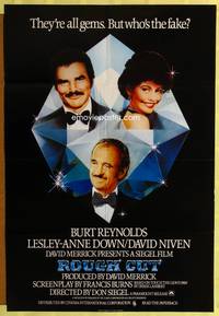 a055 ROUGH CUT English one-sheet movie poster '80 Burt Reynolds, David Niven, Down